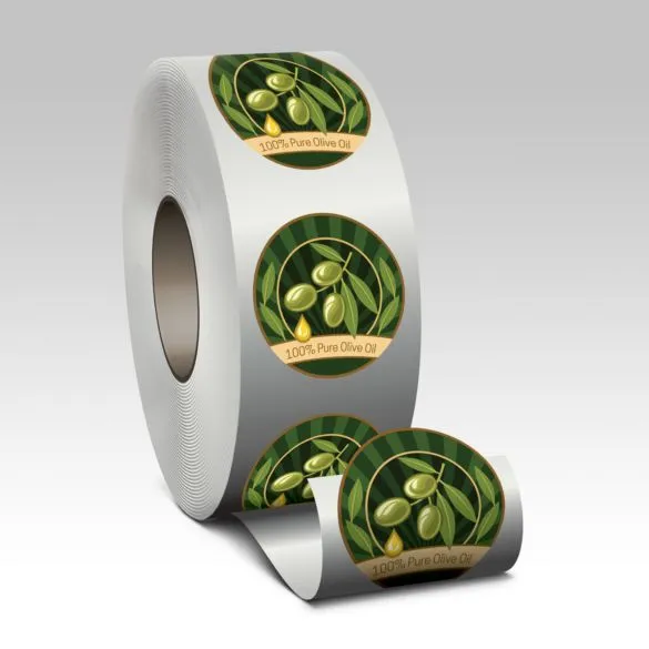 Enhance Your Packaging with Custom Circle Roll Labels!