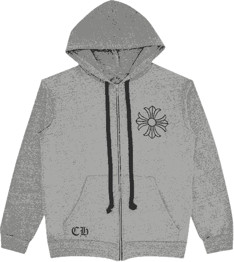 grey-chrome-hearts-hoodie